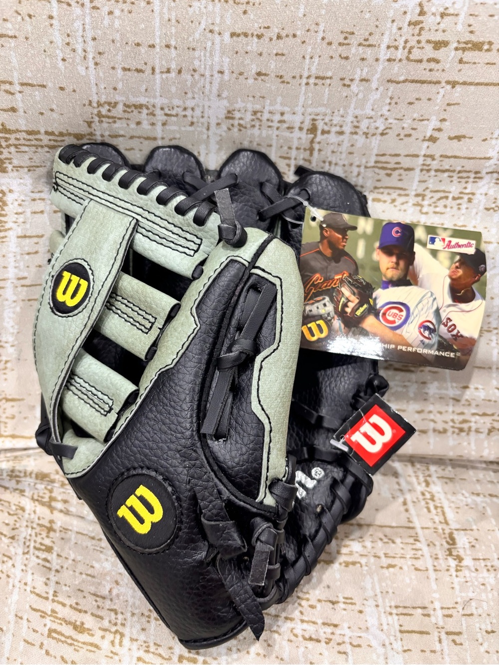 Wilson Black and Light Green Baseball Glove